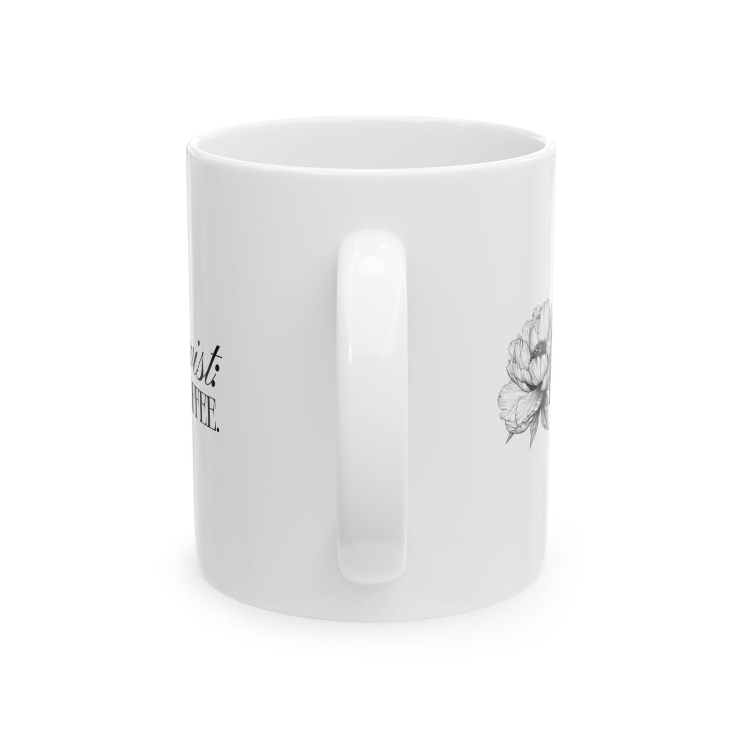 Petal & Palm Ceramic Mug — "Plot Twist: It's Not Coffee" (11oz)